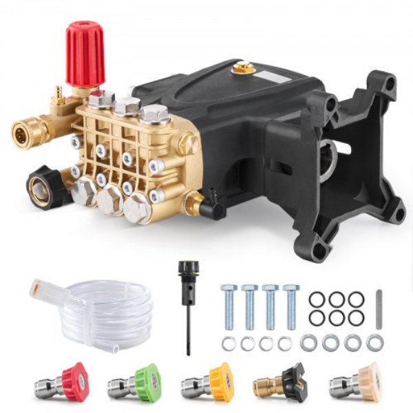 Picture of Vevor HZQZB4GPM1INYOT93V0 1 in. Shaft. Horizontal Triple x Plunger 4000 PSI 4.0 GPM Pressure Washer Pump