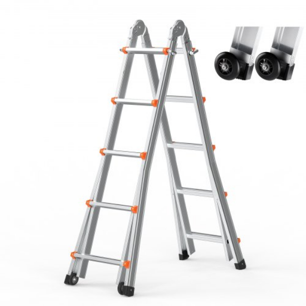DGNAZXYST51MOO11FV0 16.7 ft. Extension Multi-Function Homework A Frame Telescoping Ladder