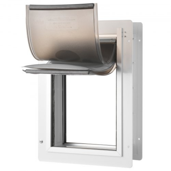 Picture of Vevor QSCWMMMTZ3P0M9RKUV0 Wall with Lock & 3 Magnetic Flap System Metal Frame Pet Door - Medium