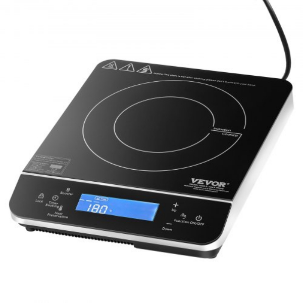 Picture of Vevor BXKTMSDCL1509ZY8VV1 1500W Countertop Burner 9 Temp Levels Hot Plate Portable Induction Cooktop