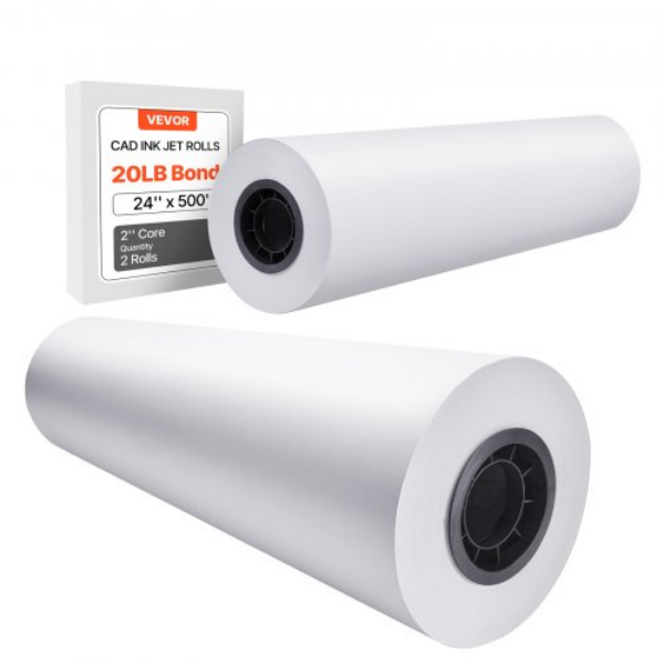 KFDYZ3INCH24EICCFV0 24 in. x 500 ft. Wide 20 lbs Format Plotter Paper - White