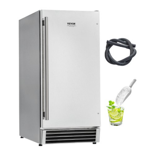 Picture of Vevor HWQRSZBJ50LBO5608V1 50 lbs Day Reversible Door Outdoor Use Undercounter Built in Ice Maker Machine