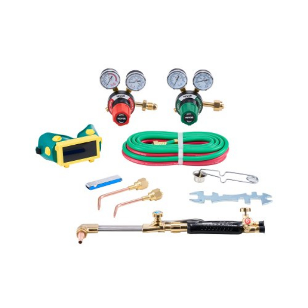 Picture of Vevor HJGJTJKQYGHZ659I7V0 177 ft. Hose Oxygen Acetylene Gas Welding Cutting Torch Kit - 12 Piece