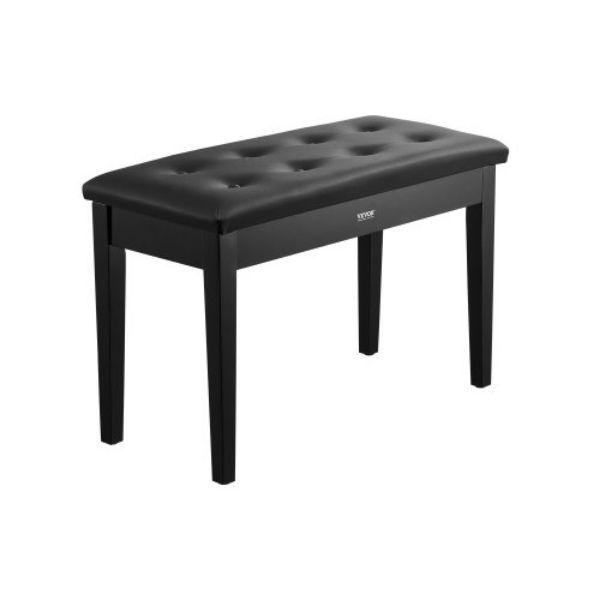 Picture of Vevor DCWXGQZDSMSRMRZJGV0 Duet Piano Keyboard Bench Storage Padded Chair Wooden Vanity Bookcase Stool