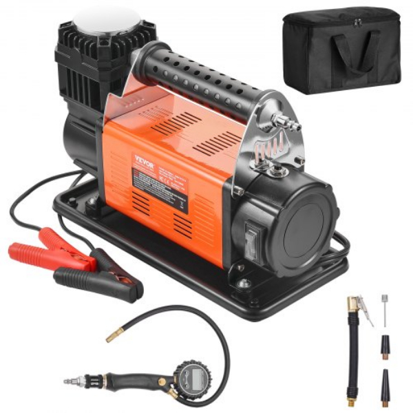 Picture of Vevor ZXLTCQJDG6CF70T9TV1 12V 7.06 CFM 150 PSI Car Tire Inflator Heavy Duty Portable Air Compressor