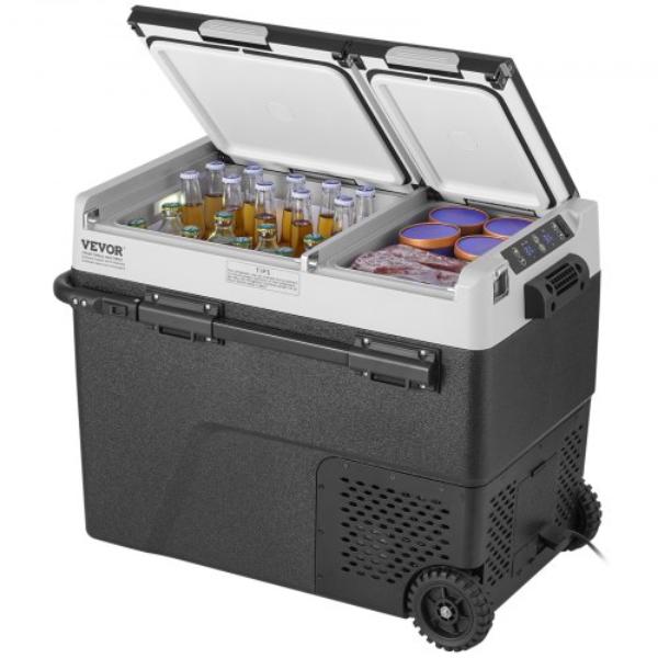 Picture of VEVOR GLCZBXX58LSMGKUC4V1 58 liter Compressor Dual Zone Portable Car Refrigerator Freezer for Home Car