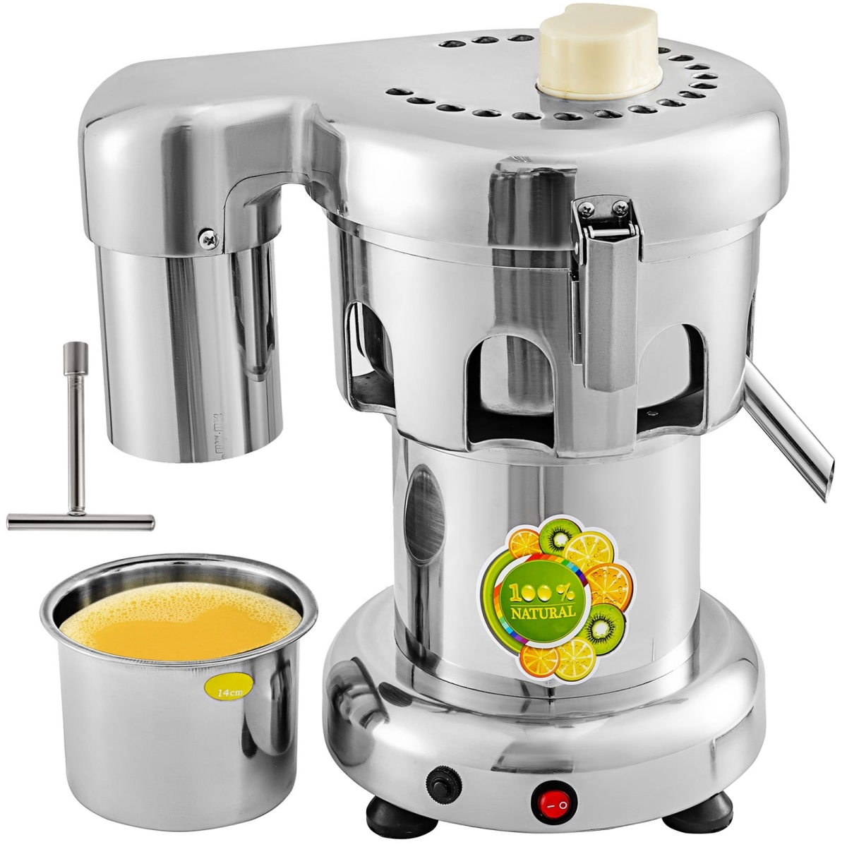 Picture of Vevor WF-A3000ZXBXGZZJ1V1 Commercial Juice Extractor Heavy Duty Juicer Aluminum Casting & Stainless Steel Constructed Centrifugal Juice Extractor Juicing Both Fruit & Vegetable