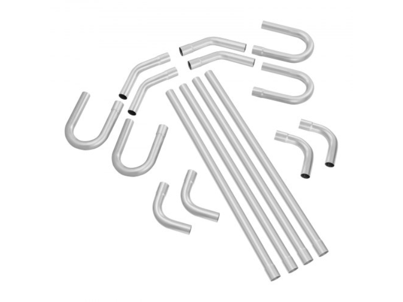 DZPQGTJ16PCSBIUT5V0 DIY Universal Exhaust Pipe Kit with Slip-Fit Joint, Galvanized Tube Color - 16 Pieces