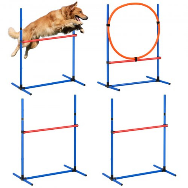 Picture of Vevor TYKMJKCTJDGKCXX7DV0 Hurdles & Jump Ring Obstacle Dog Agility Training Equipment Set - 4 Piece