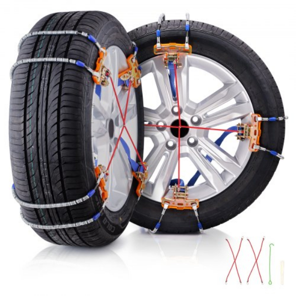 Picture of Vevor XDLFHLZJ265XOS4KUV0 9.2-11.2 in. 235-28 mm Car-Pickup-SUV-Truck Snow Chains Tire Width - 8 Piece