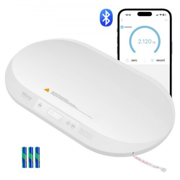 Picture of Vevor ZNDZYECZNLYY6OFY7V9 88 lbs Measuring Tape Smart Bluetooth Infant Digital Scale