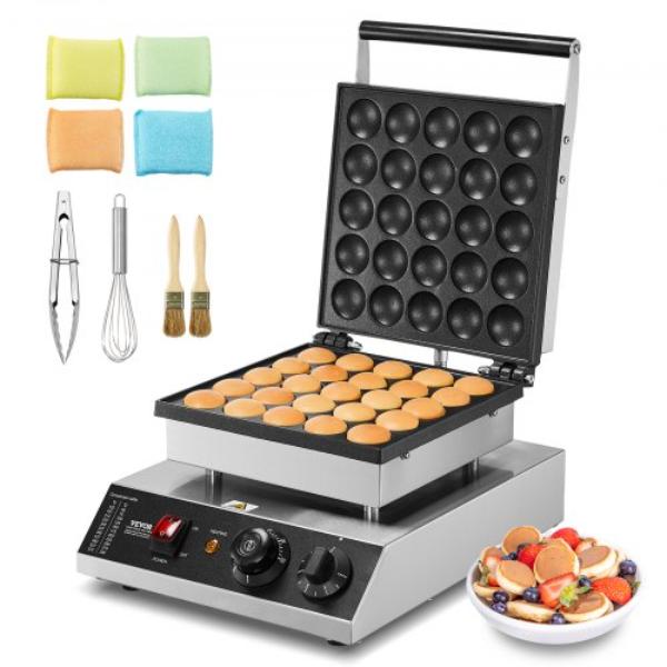 Picture of Vevor SYJBJDP25KF07JF6PV1 1700W 43 mm Commercial Dorayaki Baker Mini Dutch Pancake Maker&#44; Silver - 25 Piece