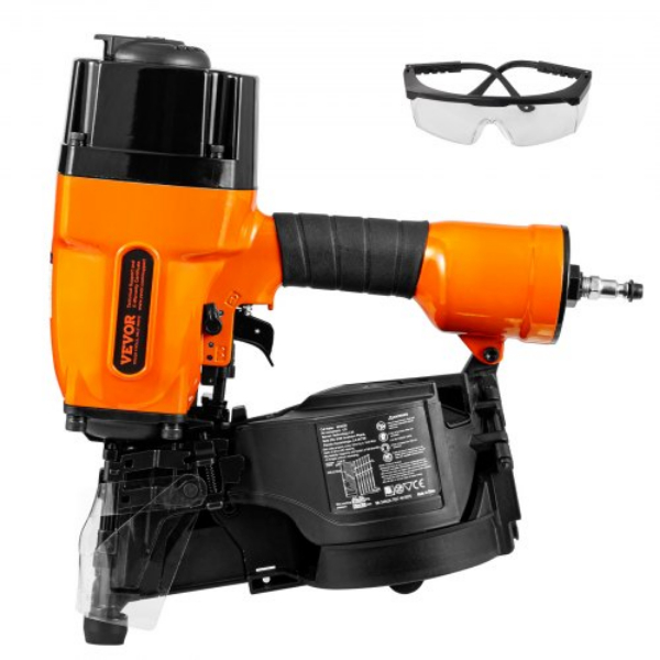 Picture of Vevor QDJPDQ90MS00YF6KGV0 1.75 - 3.5 in. 15 Degree MCN90 Coil Framing Nailer Pneumatic Nail Gun