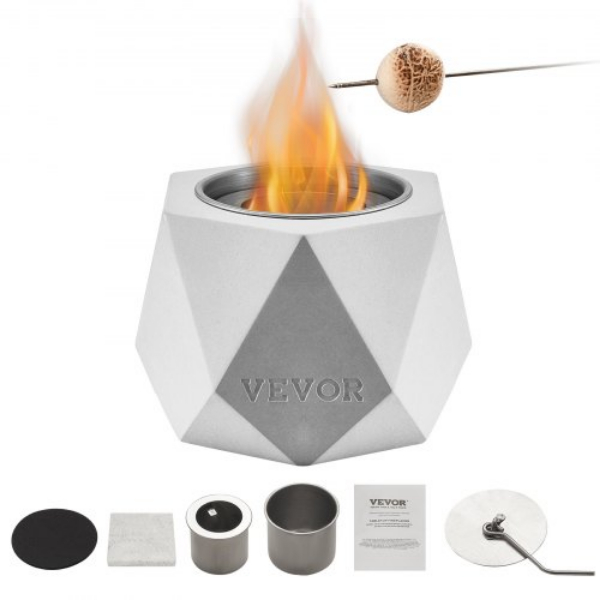 Picture of Vevor ZMSHKHNTQHSDQR8BWV0 Indoor Outdoor Patio Concrete Fireplace Tabletop Fire Pit Bowl