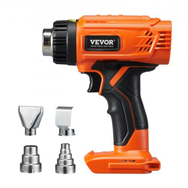 Picture of Vevor WSWDCGPKRFQWHAGSNV9 LED Light 6 Temperatures & 4 Nozzles Cordless Heat Air Gun