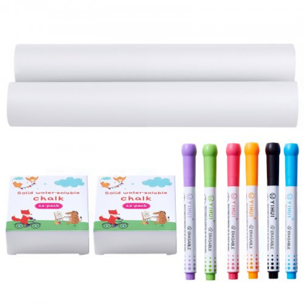 MZKETHJPJBBHOR8HNV0 Chalk, Markers & Paper Rolls Accessory Set for Tabletop Easel - 32 Piece