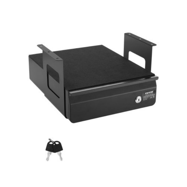 GZTCTGCK13INQ7J3OV0 13 in. Lockable Under Desk Drawer Organizer, Black