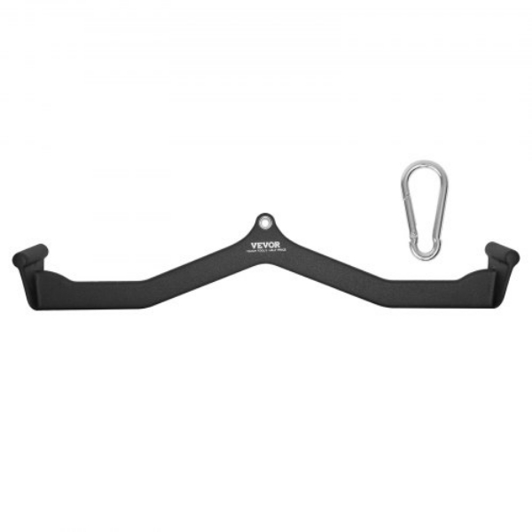 JSPJVXXLGJJKCW6S2V0 Home Gym LAT Pulldown Bar Triceps Handle Attachment V-bar Cable Machine - Black