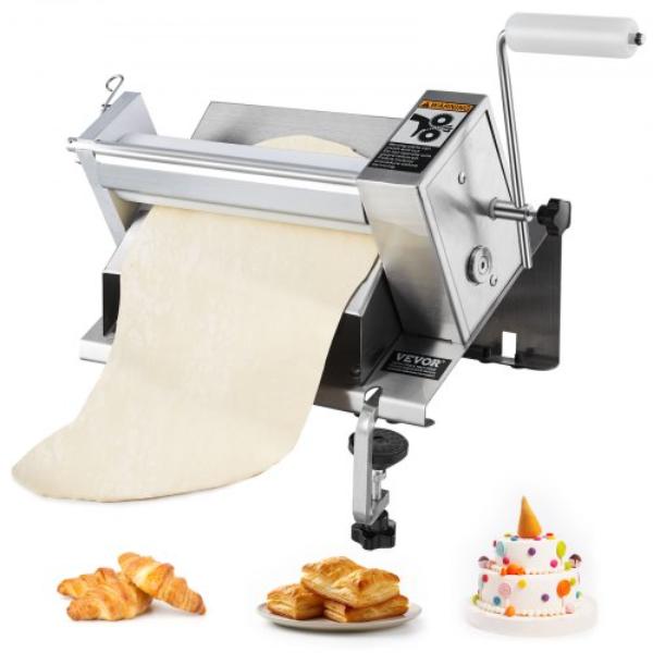 Picture of VEVOR SDQSJTM11INCTNSEBV0 0.5 in. Manual Dough Sheeter Roller Pastry Press Machine