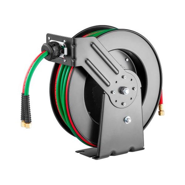 Picture of Vevor HJRGJP50FTZDID1LEV0 0.25 in. x 50 ft. Retractable Welding Hose Reel with Oxygen Acetylene Rubber Hose T Grade