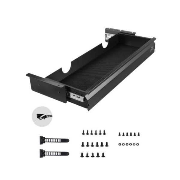 GZTCTCGK26IN2GFJ9V0 26 in. Under Desk Slide-out Space Saver Drawer Organizer - Black