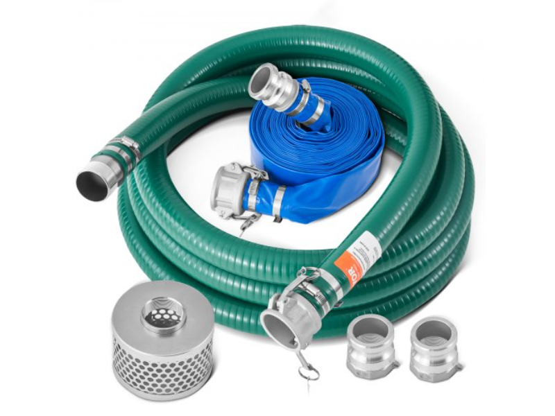 BGTJ20INCH65DDBGEV0 2 in. x 20 ft. Suction Hose Kit for Water Pump - Green & Blue