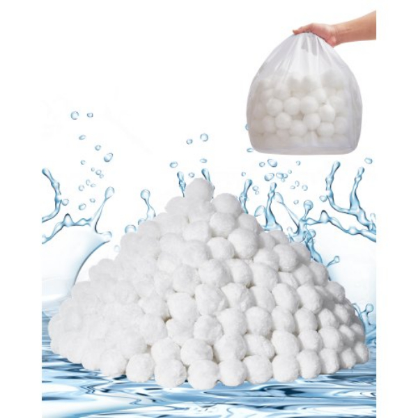 SLBGLQBS46LB1DYQ4V0 4.6 lbs Reusable Sand Pump Pool Filter Balls - White