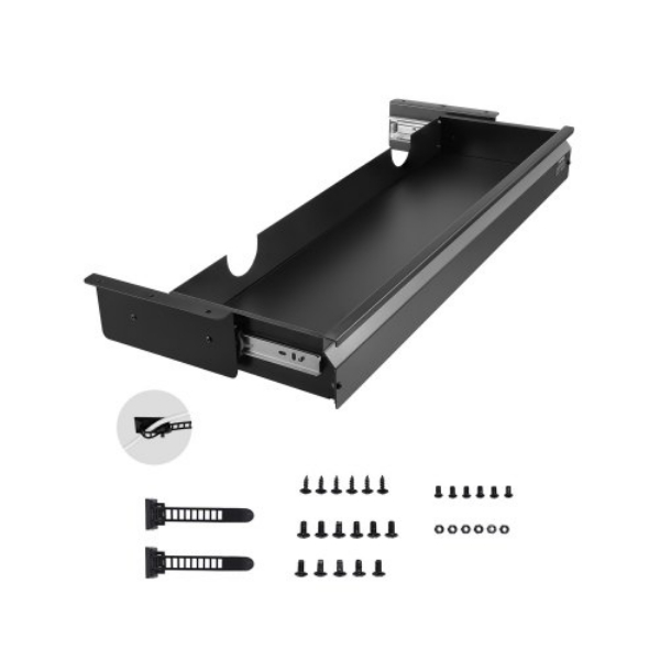 GZTCTCGK30IN4PJRQV0 33 in. Slide-out Drawer Space Saver Under Desk Organizer - Black