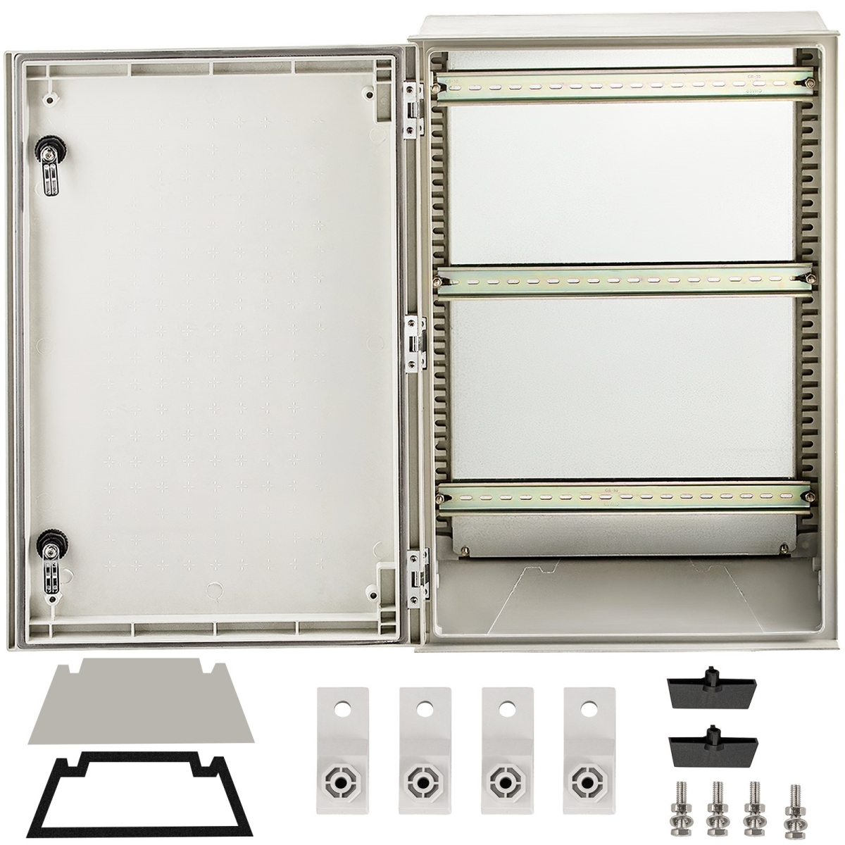 Picture of Vevor DQXFSBLG60X40X231V0 24 x 16 x 9 in. NEMA 4X Fiberglass Electrical Steel Enclosure with Mounting Plate