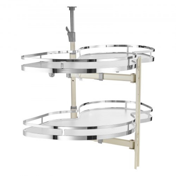 MJSNHSPYKDGGG6BZ9V0 2 Tier Swing Right Blind Corner Cabinet Pull Out Soft Close Kitchen Organizer