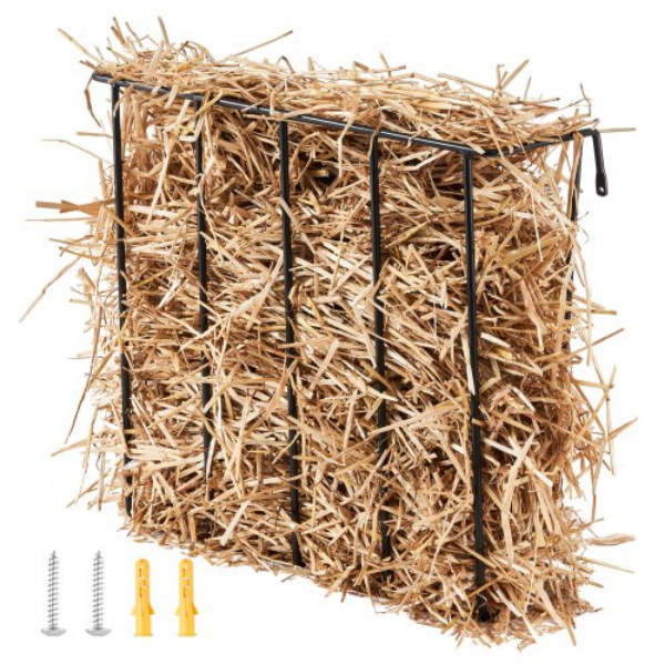 Picture of Vevor SCWSQBGSSXWSVQEM3V0 24 gal Wall Mounted Horses Goat Hay Rack Livestock Feeder