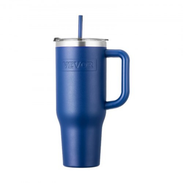 Picture of Vevor QPSBSL24OZ00QMKHIV0 40 oz Stainless Steel Handheld Coffee Cup Insulated Water Bottle - Blue