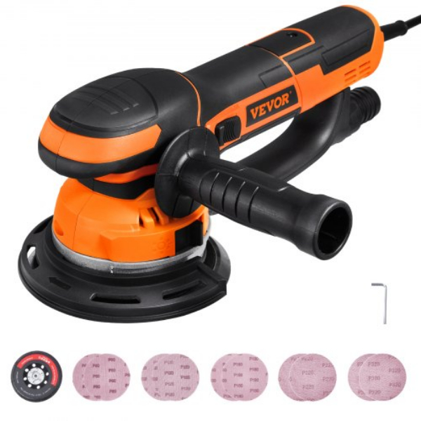 Picture of Vevor GDSGJBS6INCHPL1CBV1 6 ft. 6 Speeds DA & GA Dual-Action Random Orbital Sander - 10 Piece
