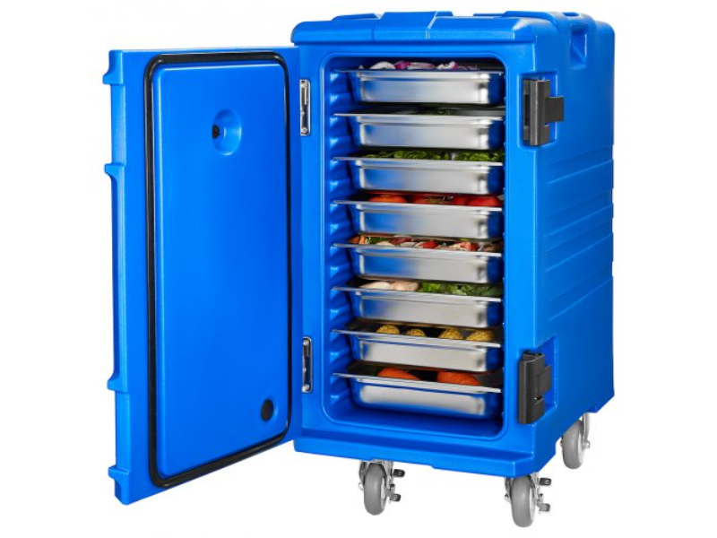 Picture of Vevor SPBWXLSLLDPERAWODV0 120 Liter Insulated Food Pan Carrier Stackable Catering Chafing Dish Box, Blue