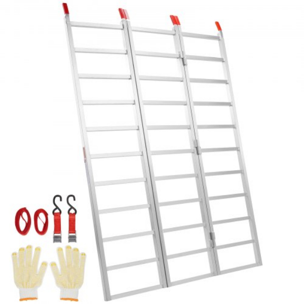 Picture of Vevor ZZZ1500775415U8TEV0 1500 lbs 77 x 54 in. Tractors ATVs UTVs Tri-Fold Aluminum Loading Ramp