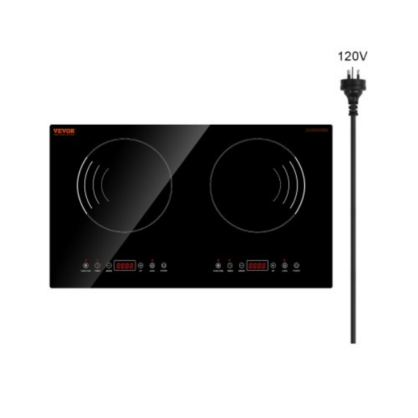 Picture of Vevor NQDCL2GCKSKZKM8XIV1 1800W 2 Burner Touch Control Electric Induction Cooktop