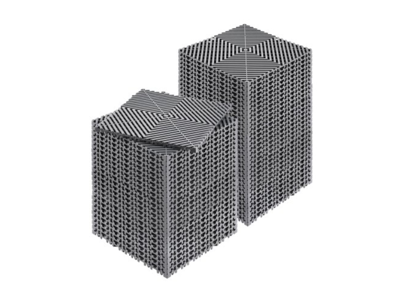 12 x 12 in. Interlocking Drainage Mat, Modular Cushion Durable PP Material, Non-Slip Floor Tile & Shower, Gray - 55 Piece