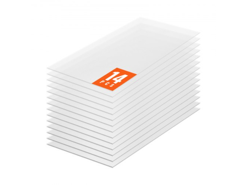 SLWDBBSTM4FT0X55VV0 2 ft. x 4 ft. x 0.32 in. Polycarbonate Greenhouse Panels Roof Sheets, White - Pack of 14