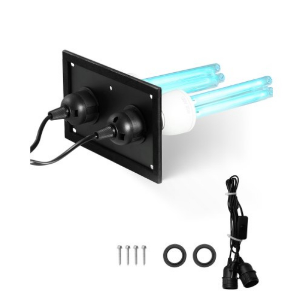 Picture of Vevor UVZJKGDJHQ25I0XIBV1 50W 5 in. UV Light Duct Ac Systems HVAC Whole House Air Purifier - Black