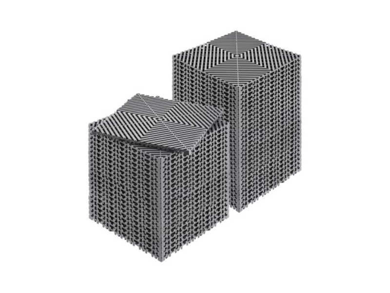12 x 12 in. Interlocking Drainage Mat, Modular Cushion Durable PP Material, Non-Slip Floor Tile & Shower, Gray - 50 Piece