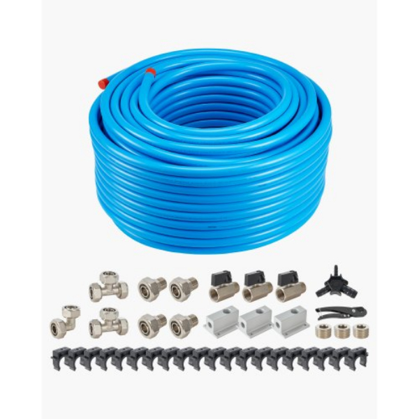 Picture of Vevor YSKQGDXT34INLTUJ8V0 0.75 x 300 ft. HDPE-Aluminum Shop Compressor Line Kit Air Piping System - Blue