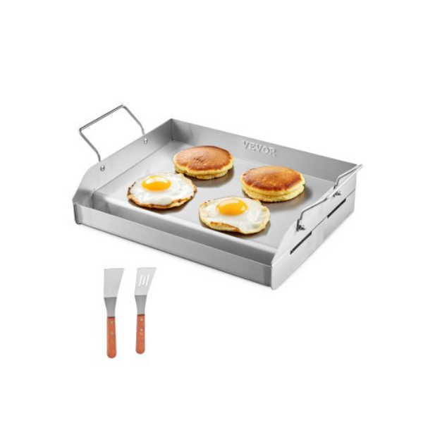 Picture of Vevor SCJPBXG1713IYPLMKV0 17 x 13 in. Flat Top Griddle Stainless Steel Universal BBQ Grill Pan Cookware
