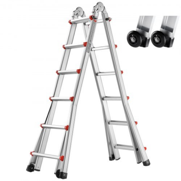 DGNAZXYST62MS3QAVV0 20 ft. Telescoping Ladder A Frame Extension Multi-Function for Homework