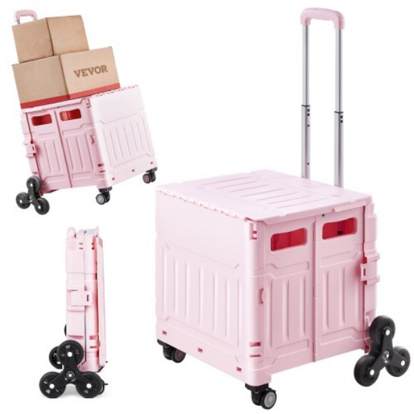 BXSPLCFS176L2ECQCV0 65 in. L Foldable Cart with Stair Climbing Wheels Collapsible Rolling Crate