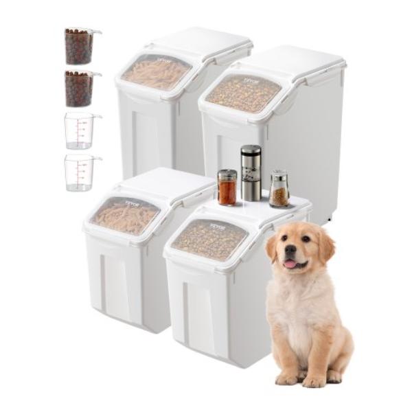 Picture of VEVOR ZMXMX4G100LB8XB2XV0 3.5 & 4.5 gal Ingredient Storage Container Airtight Kitchen Bin - 4 Piece