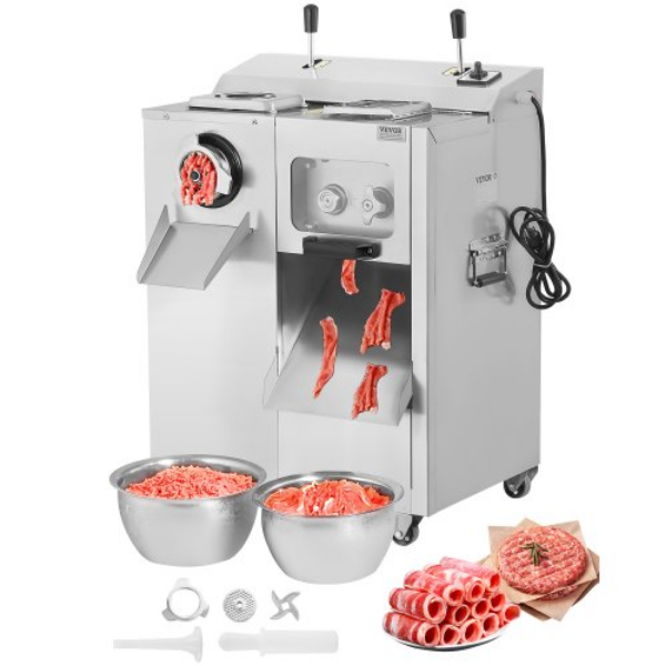 Picture of Vevor XSYJQJJS5MM0V5LB0V1 14 Lbs Per Min Commercial Electric Meat Grinder Slicer Sausage Stuffer Maker