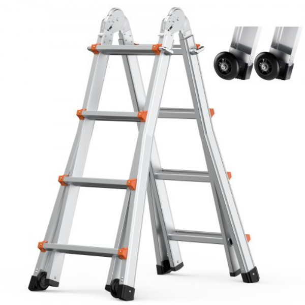 DGNAZXYST45MHKL6VV0 15 ft. Telescoping A Frame Multi-Function Extension Ladder for Homework