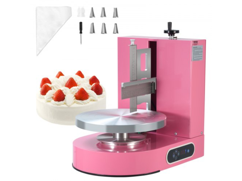 Picture of Vevor DGNYMMJ412INPBTRJV1 4 to 12 in. Cake Decorating Machine Frosting Spreading, Pink