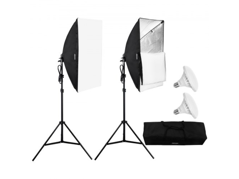 Picture of Vevor SYRGZMTZ2028OMN8TV1 20 x 28 in. 30W 5500K Soft Box Lighting Kit LED Bulbs Adjustable Stand