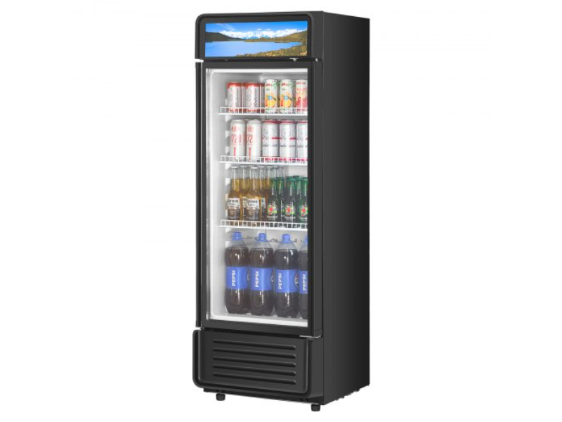 Picture of Vevor DMBLMBXDDX121UFHAV1 12.2 cu. ft. Commercial Merchandiser Glass Door Display Refrigerator - Black